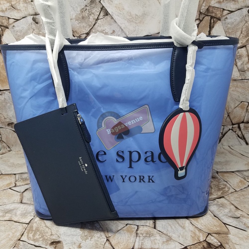 Large Tote Up Up Away Cornflower Blue Kate Spade